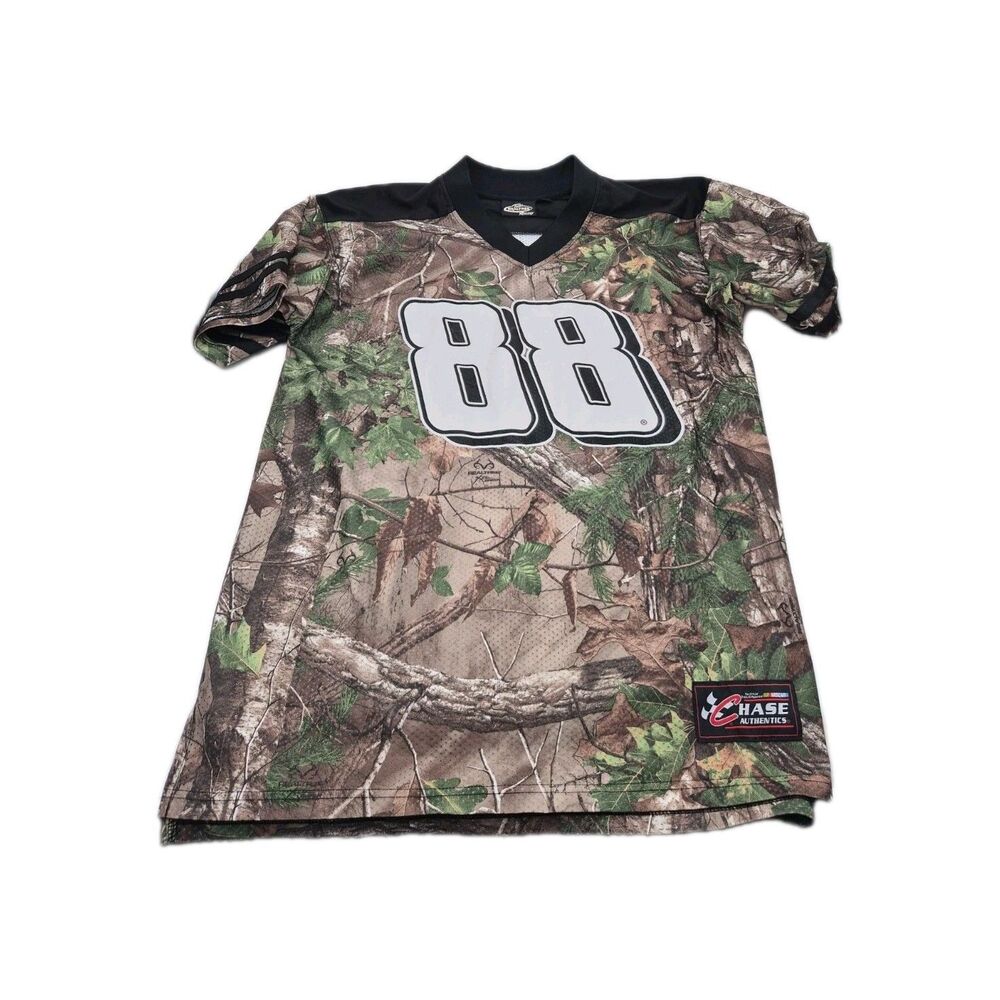 Chase Authentics Dale Earnhardt Jr 88 Realtree Camo NASCAR Jersey Mens Large